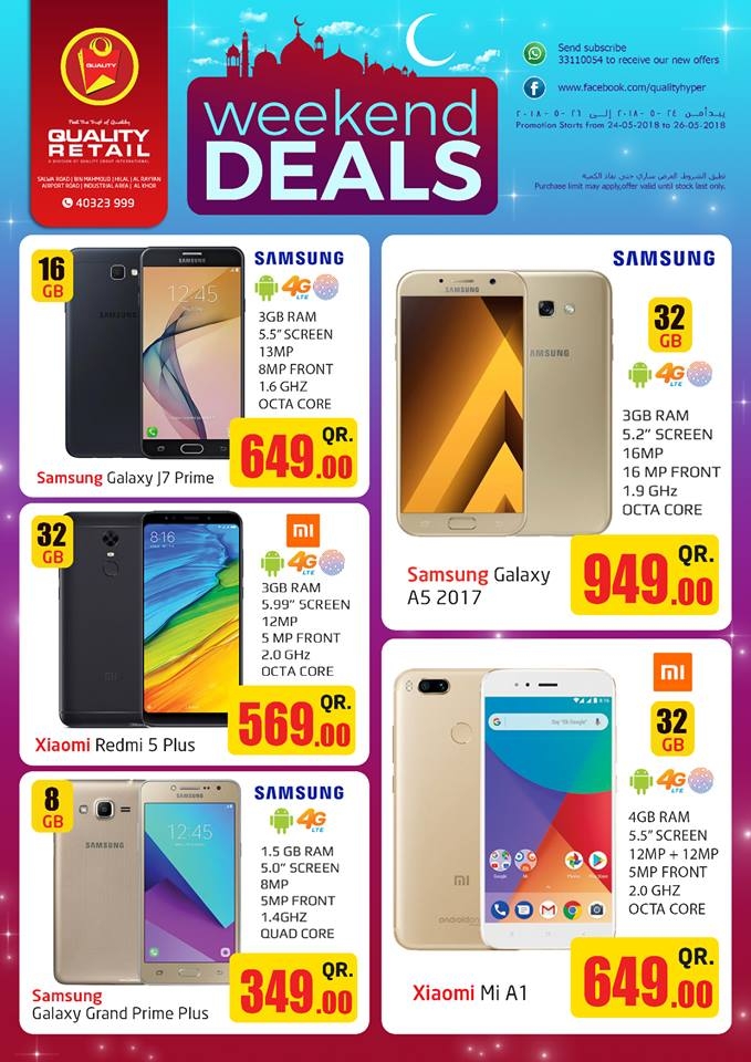 Weekend Deals at Quality Retail