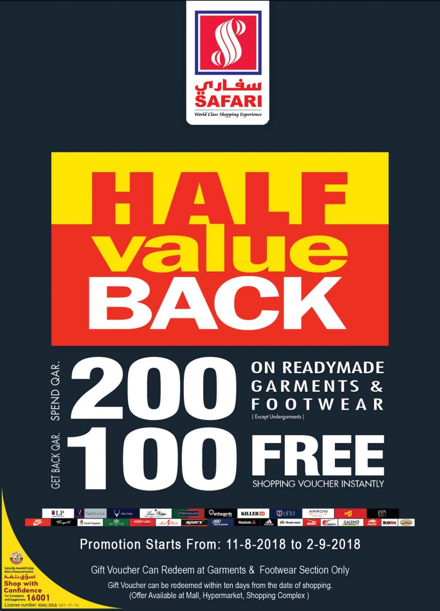 Safari Hypermarket Half Value Back Deals