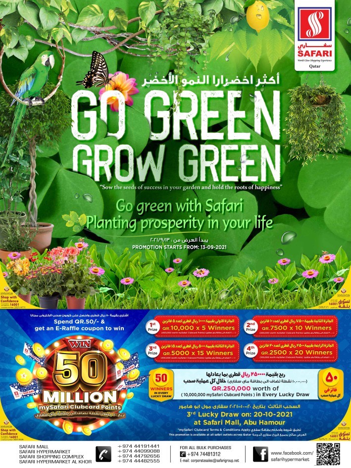 Safari Go Green Grow Green Promotion