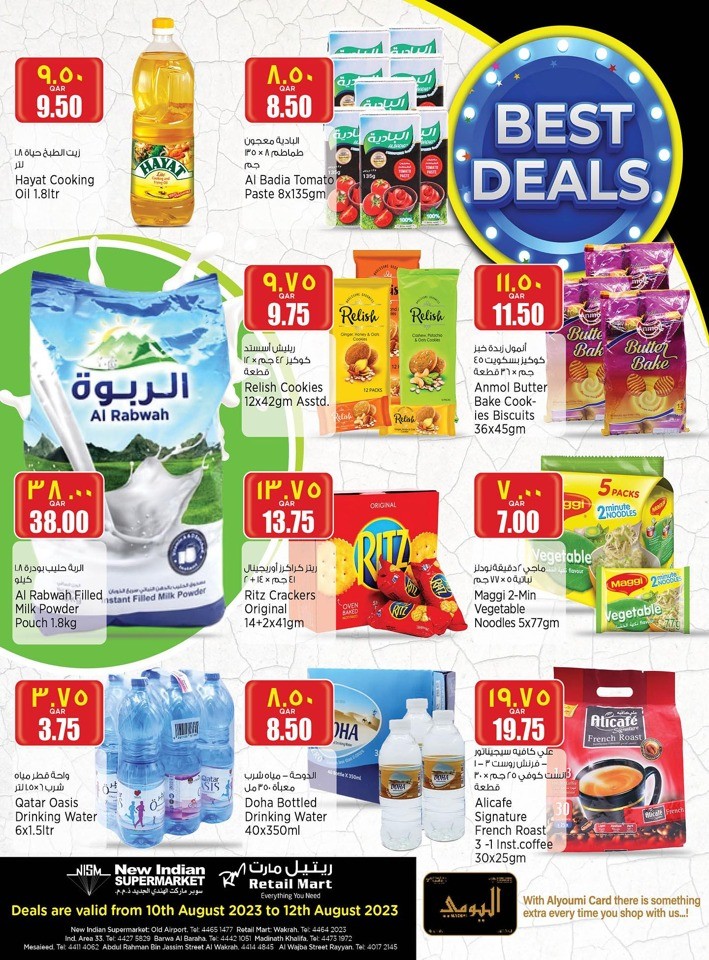 Best Deals 10-12 August