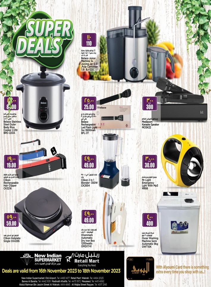 Super Deals 16-18 November 2023