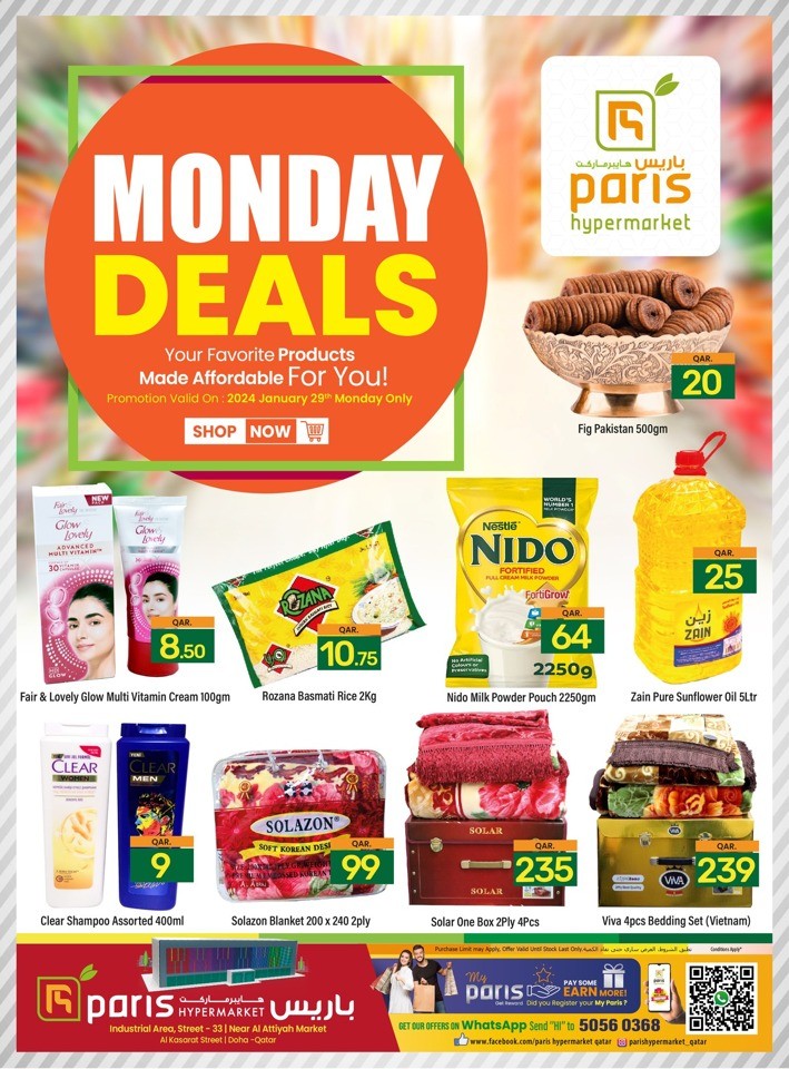 Paris Hypermarket Monday Deals