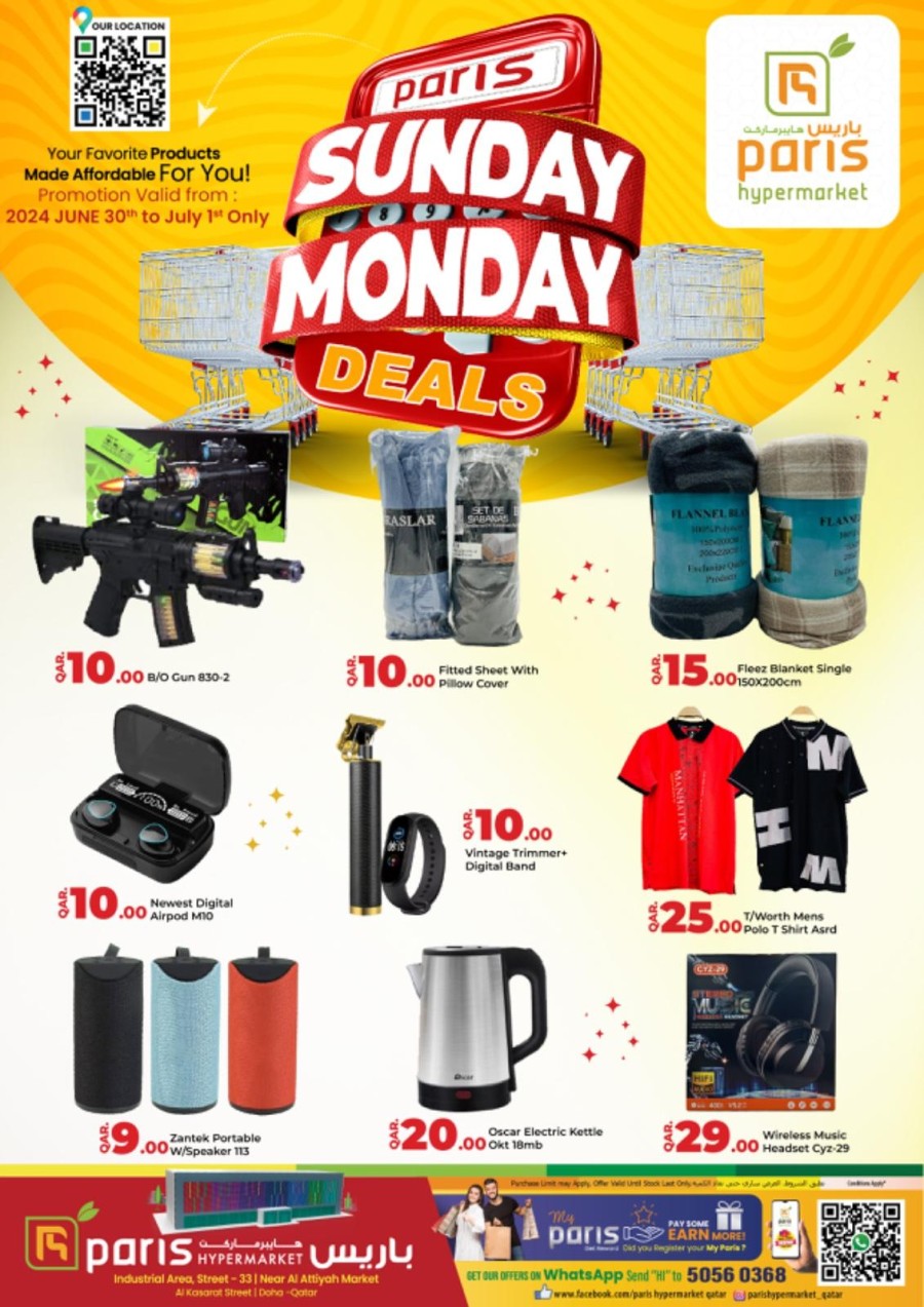 Sunday Monday Deal