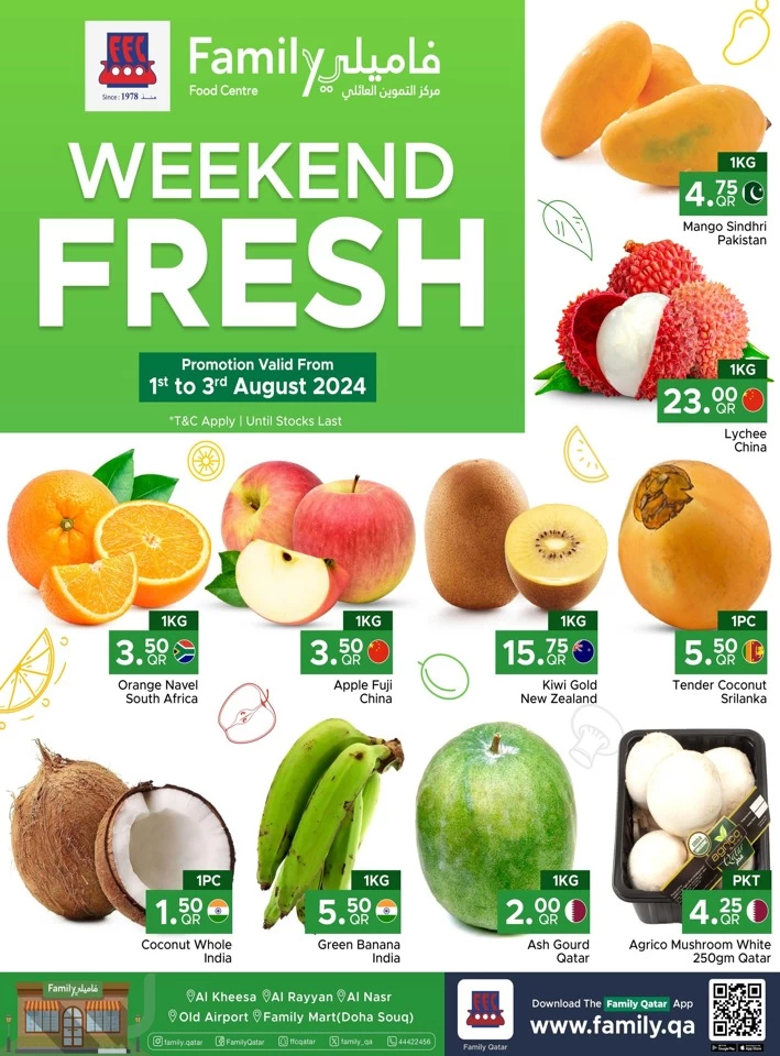 Weekend Fresh 1-3 August 2024