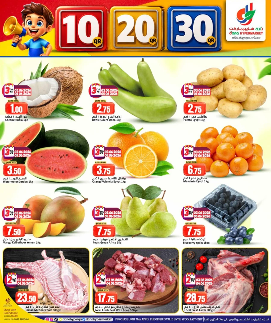 Dana Great 10 20 30 QAR Deals