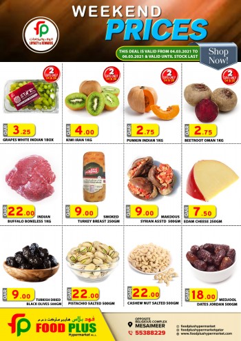 Food Plus Weekend Prices